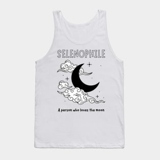 SELENOPHILE MOON AND CLOUDS Tank Top